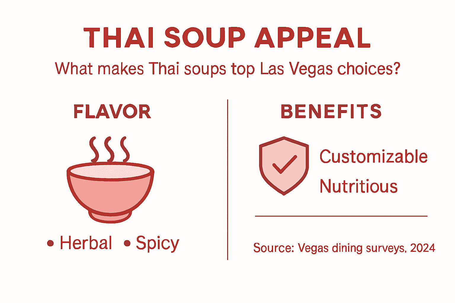 Infographic of Thai soup appeal and benefits