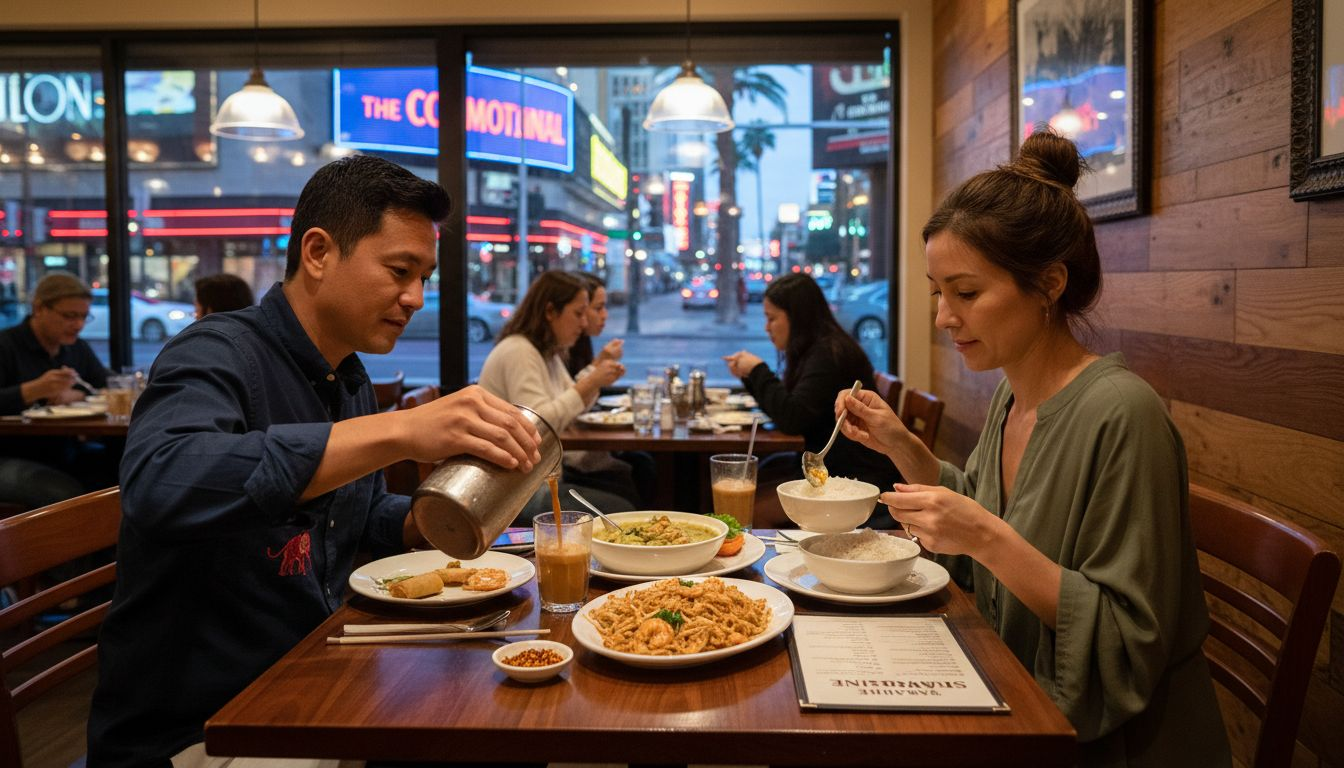 Couple samples Thai dishes in Las Vegas