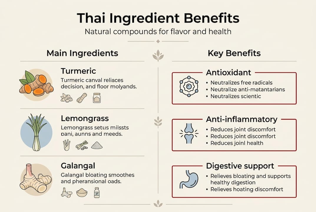 Infographic of Thai ingredient health benefits