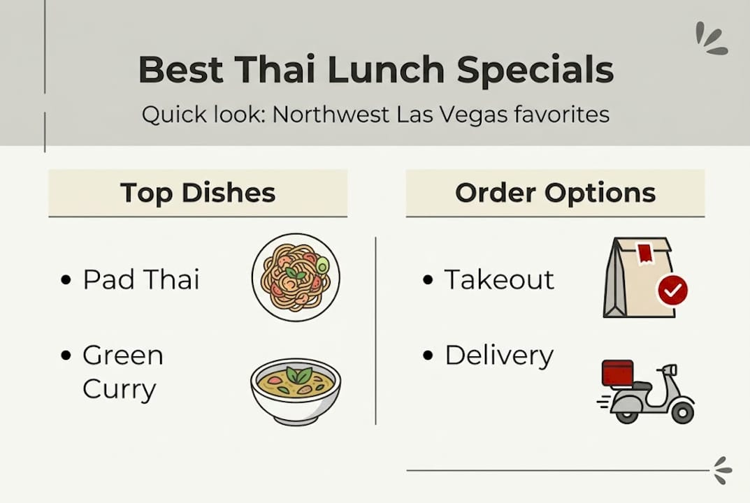 Infographic comparing top Thai lunch specials