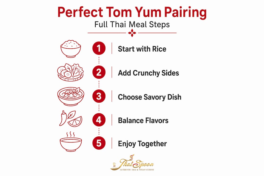 Infographic of Tom Yum pairing steps