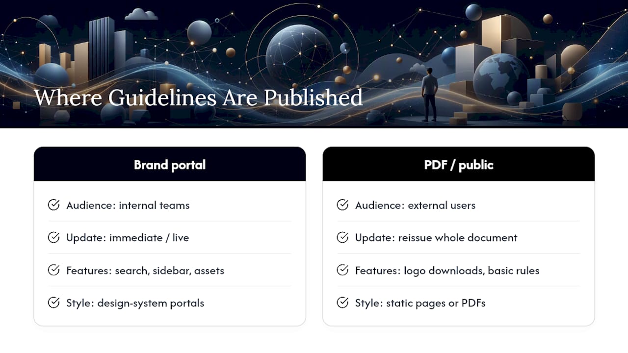 Where to Find These Guidelines Published Live — overview diagram