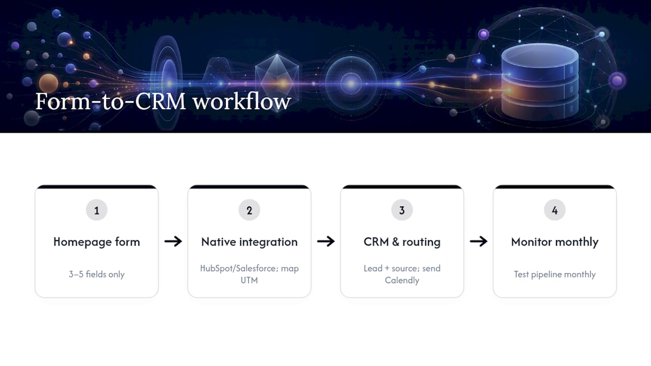 Homepage form to CRM data flow