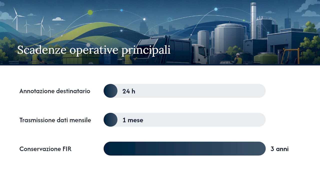 Come funziona la tracciabilità digitale: FIR, registro e RENTRI passo dopo passo — overview diagram