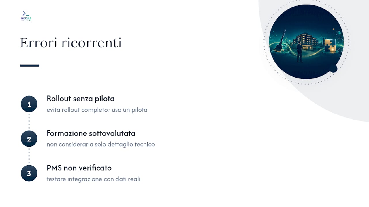Tre errori comuni nella digitalizzazione dell'housekeeping