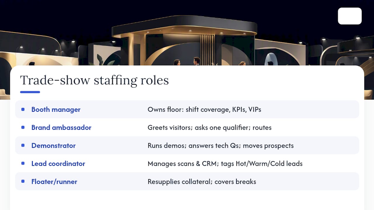 What does trade show staffing actually cover? — overview diagram