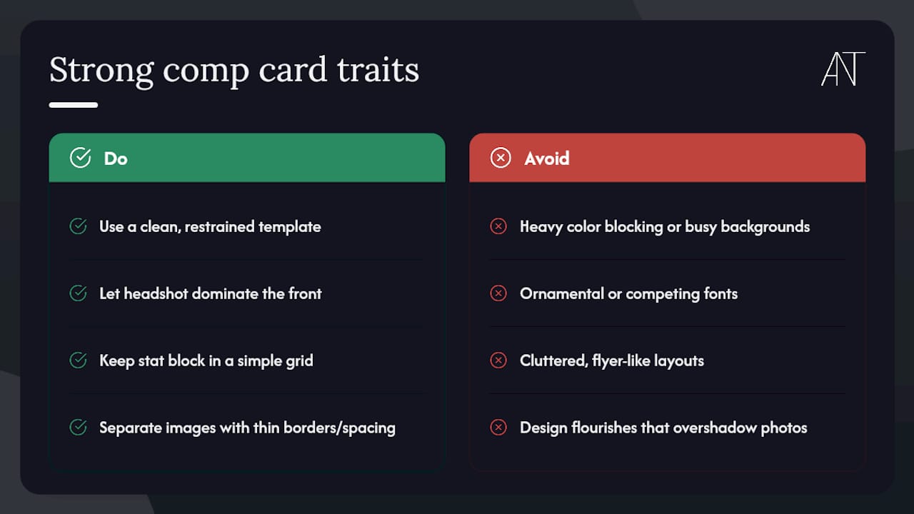 What Do Strong Comp Card Templates Look Like? — overview diagram