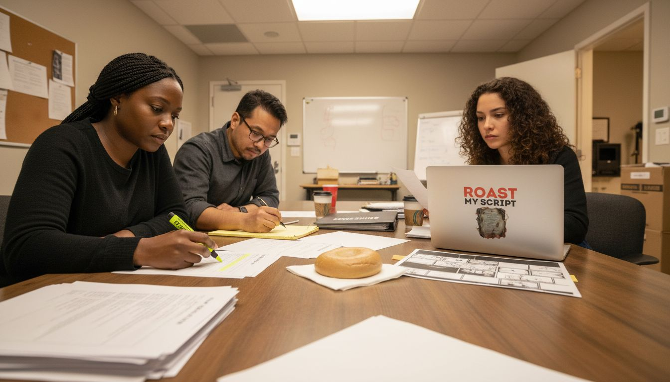 Production team marking script formatting issues