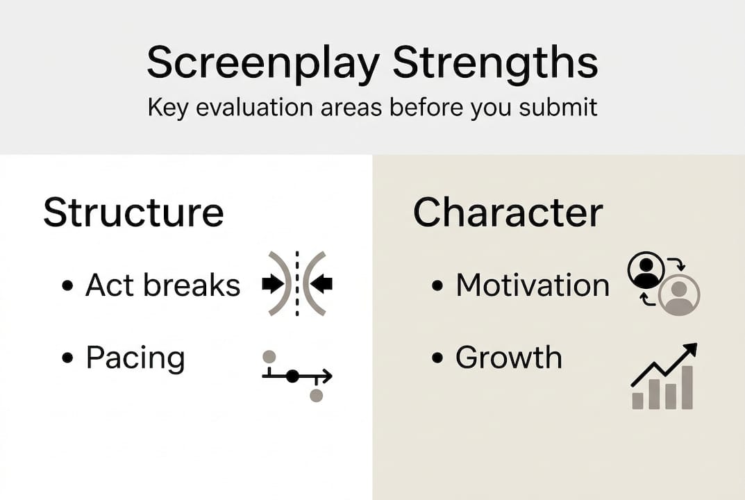 Infographic listing structure and character strengths