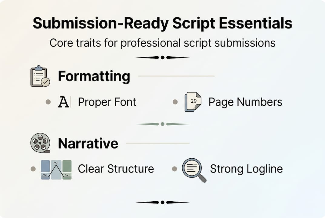 Infographic on core traits for script submissions