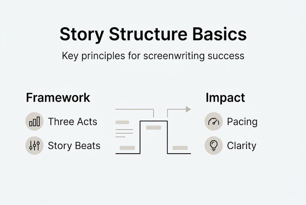 Infographic overview of story structure basics