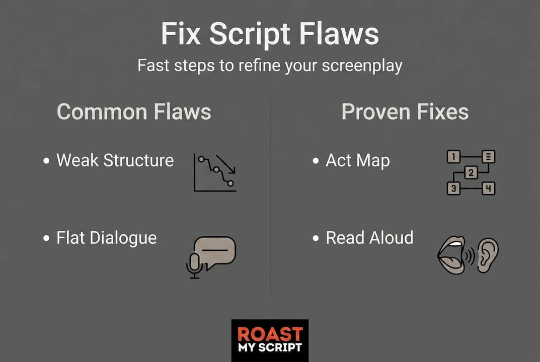 Infographic of script flaws and proven fixes