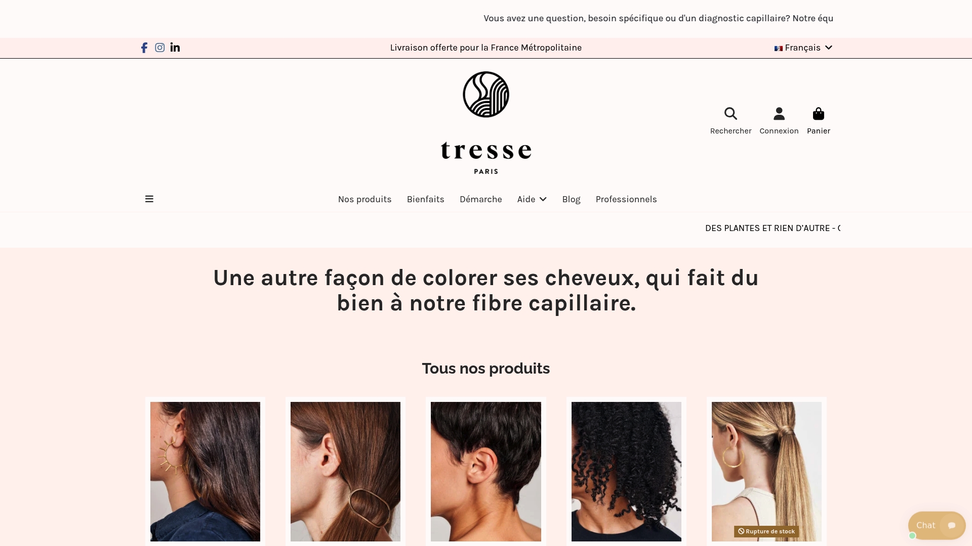 Tresse Paris coloration végétale 100% bio