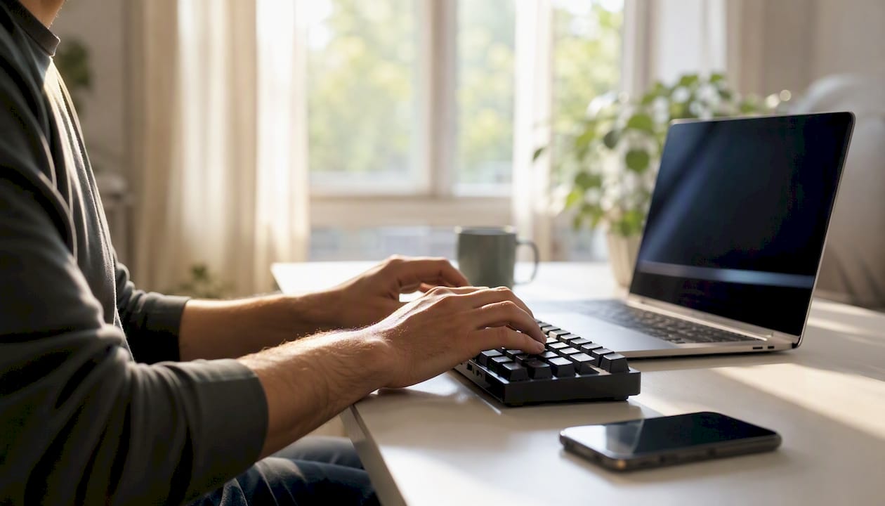 Developer hands coding install attribution API
