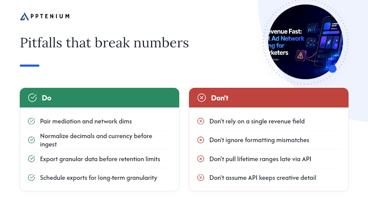 Common Pitfalls That Quietly Break Your Numbers — overview diagram