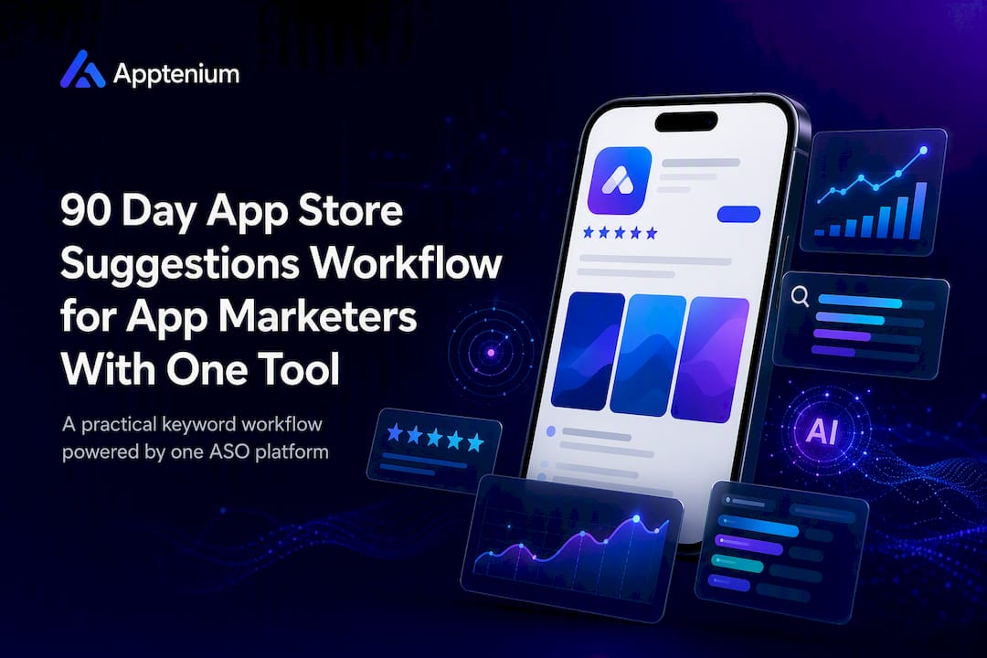 90 Day App Store Suggestions Workflow for App Marketers With One Tool