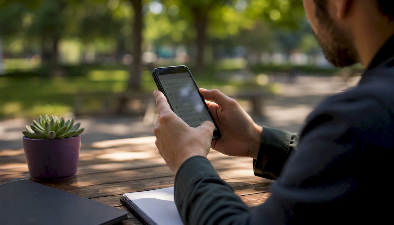 Business owner capturing fake review screenshot