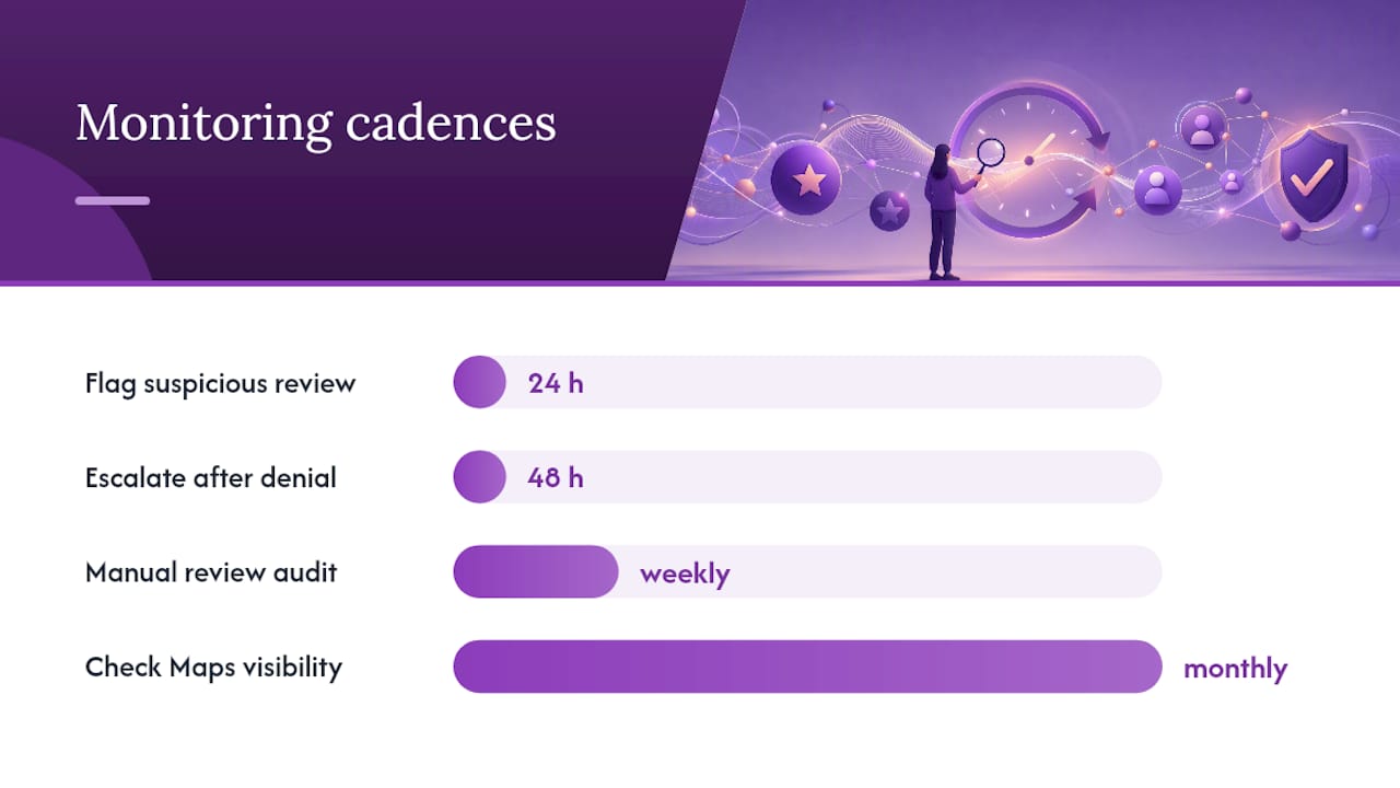 How can you prevent fake reviews and monitor for new ones? — overview diagram