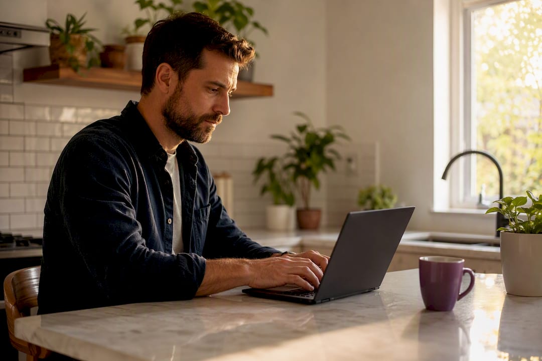Business owner editing Google Maps listing on tablet