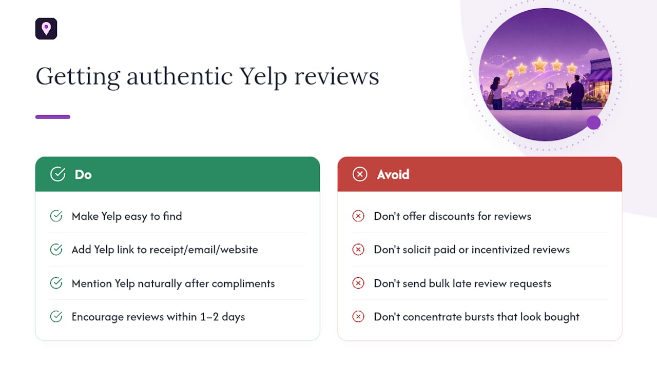 How Do You Get More Authentic Yelp Reviews Without Breaking the Rules? — overview diagram