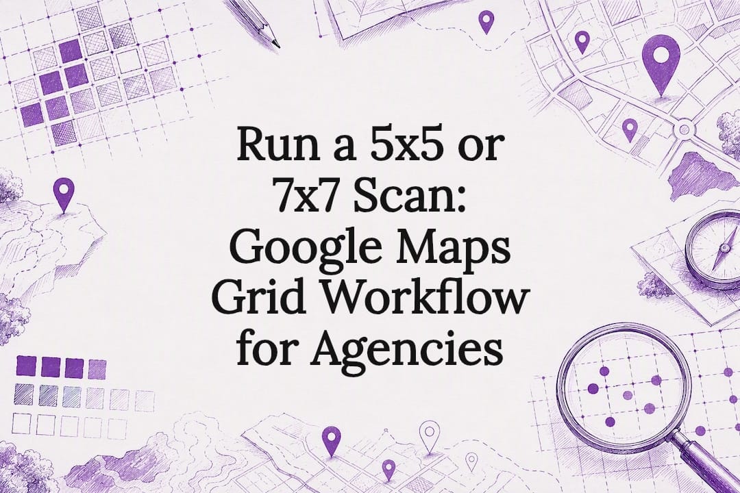 Decorative Google Maps grid tracking title card