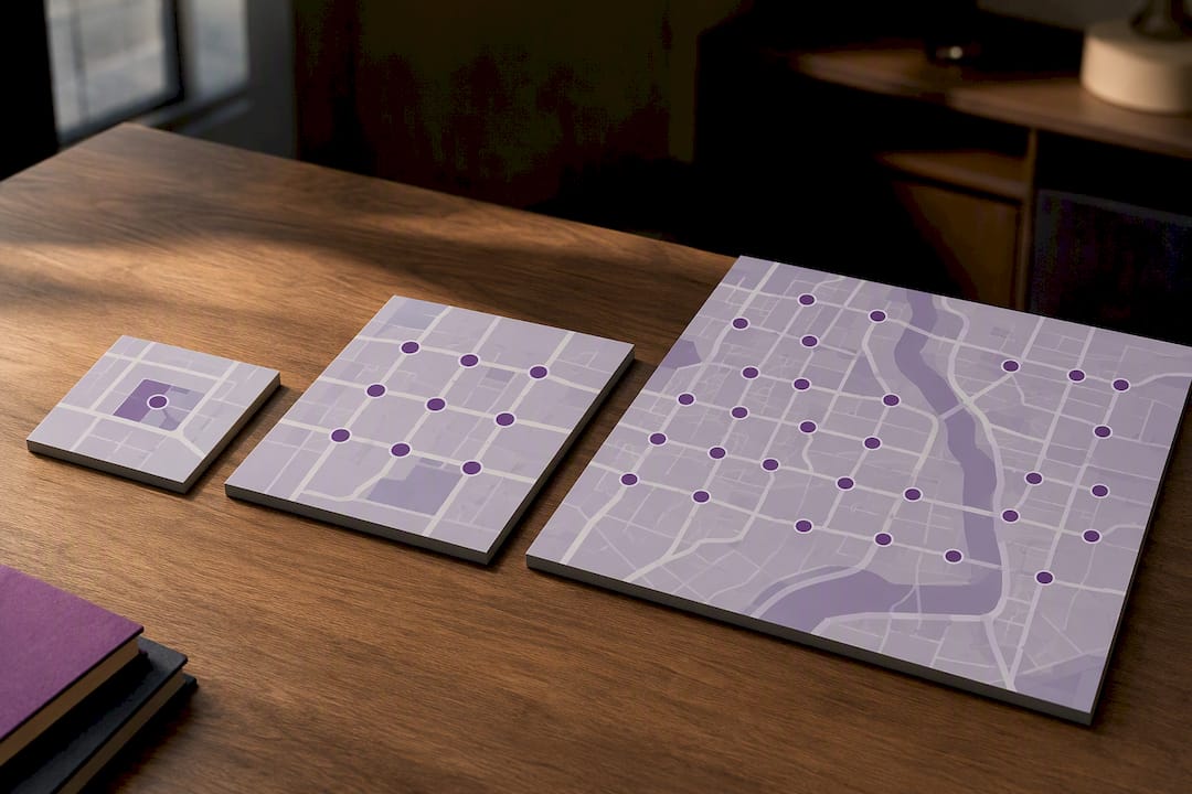 Illustration of tiered customizable scan grids