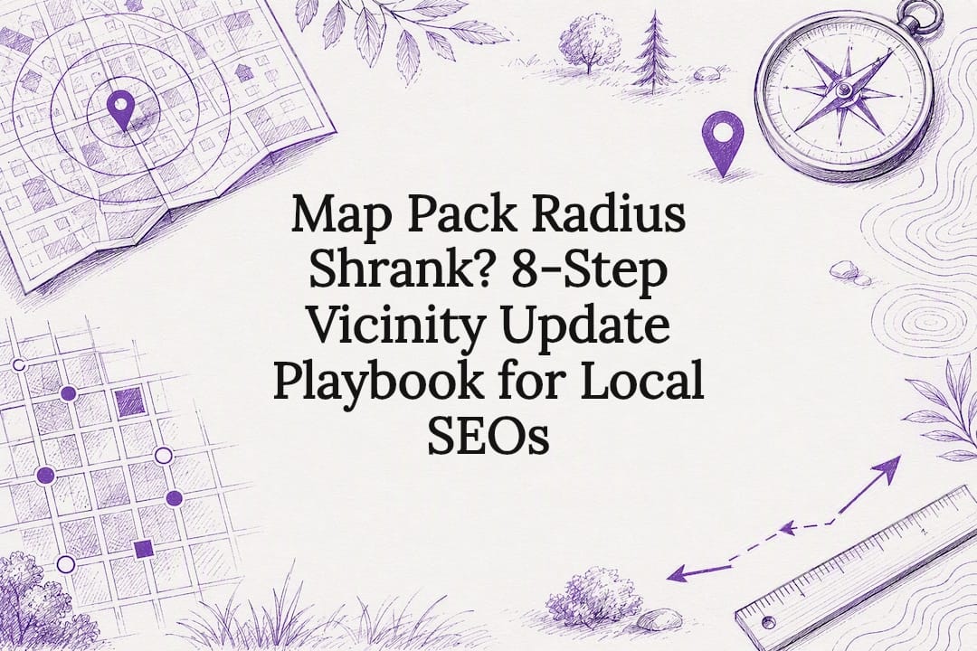 Decorative local SEO map grid title card