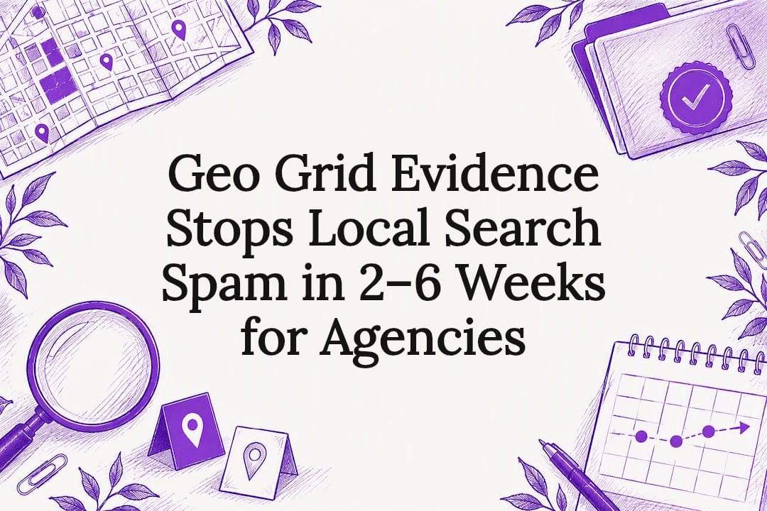 Decorative local search evidence title card
