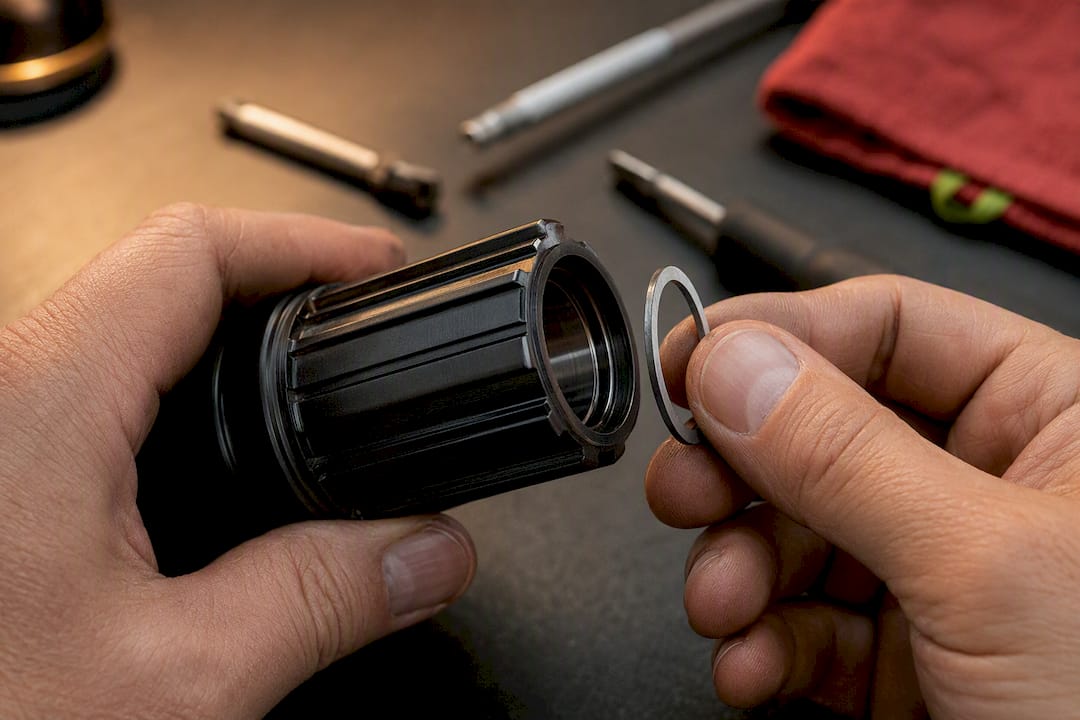 Mechanic checking XDR spacer alignment
