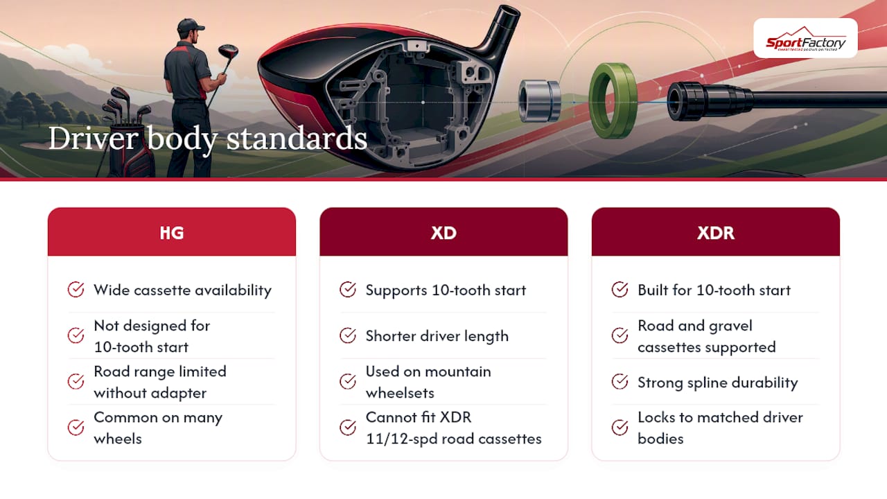 Comparison of four bicycle driver standards