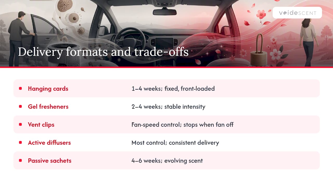 Delivery formats and their trade-offs — overview diagram