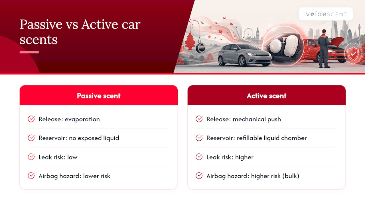 Passive and active scent format comparison