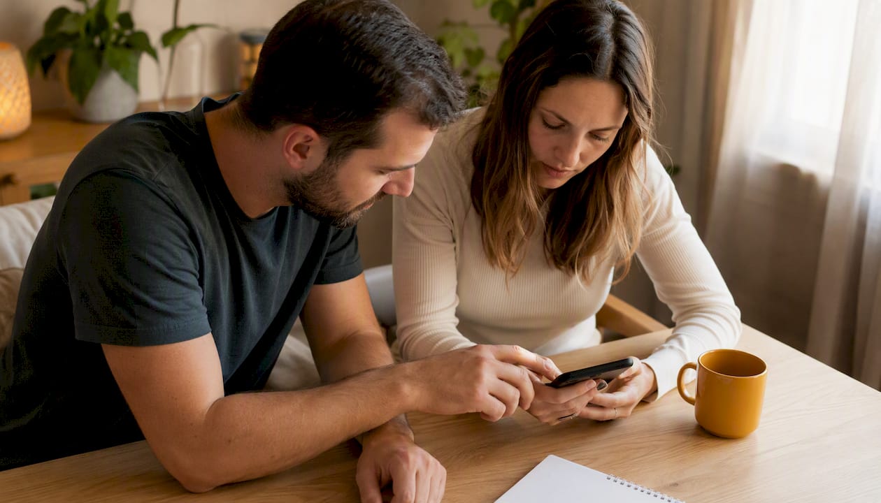Person configuring WhatsApp Business API from their mobile phone