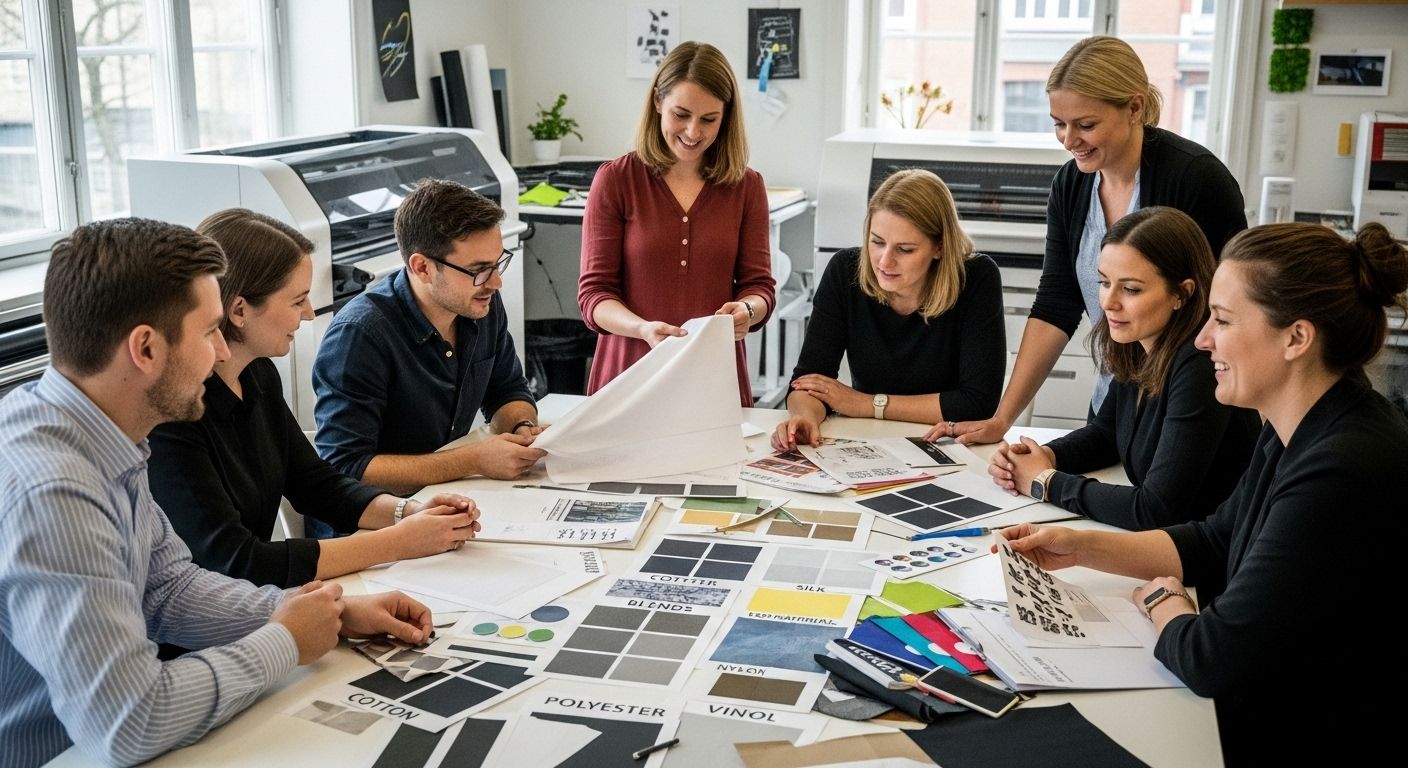 textiltryck material, småföretag, print studio