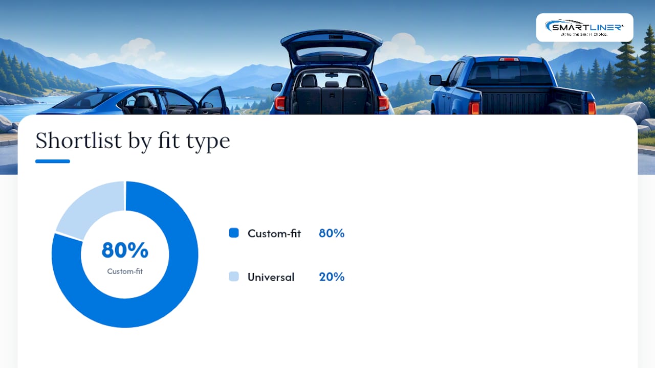 Comparison chart of rubber car mats features