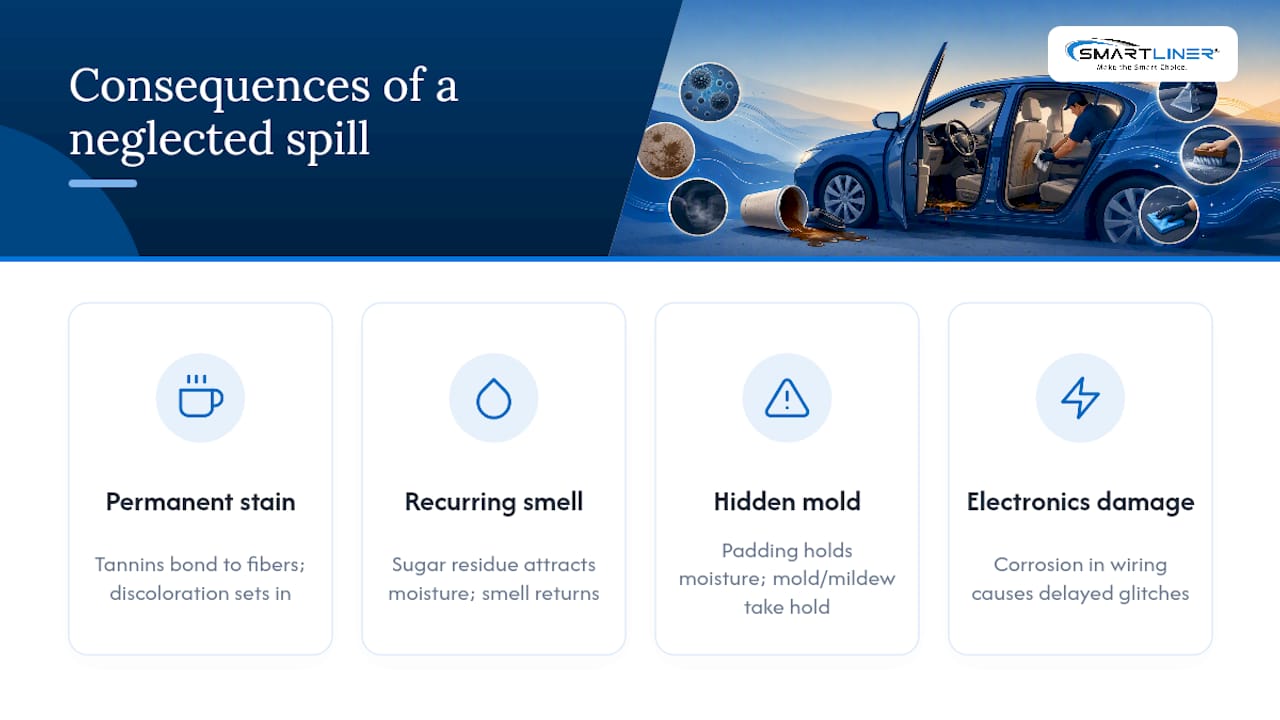 What Happens if You Never Clean Up a Coffee Spill? — overview diagram
