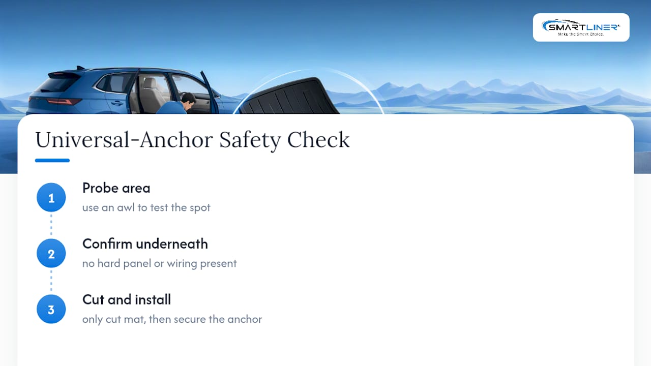 Three steps for safe mat anchor installation