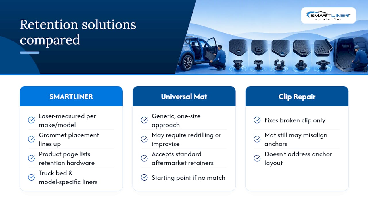 Smartliner Liners Built Around Your Retention System — overview diagram