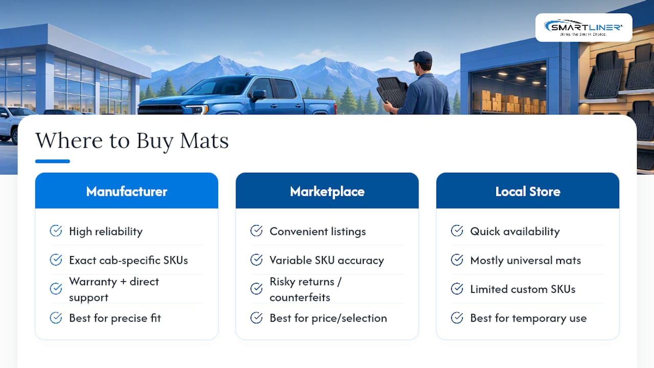 Where Should You Buy Sierra Floor Mats? — overview diagram