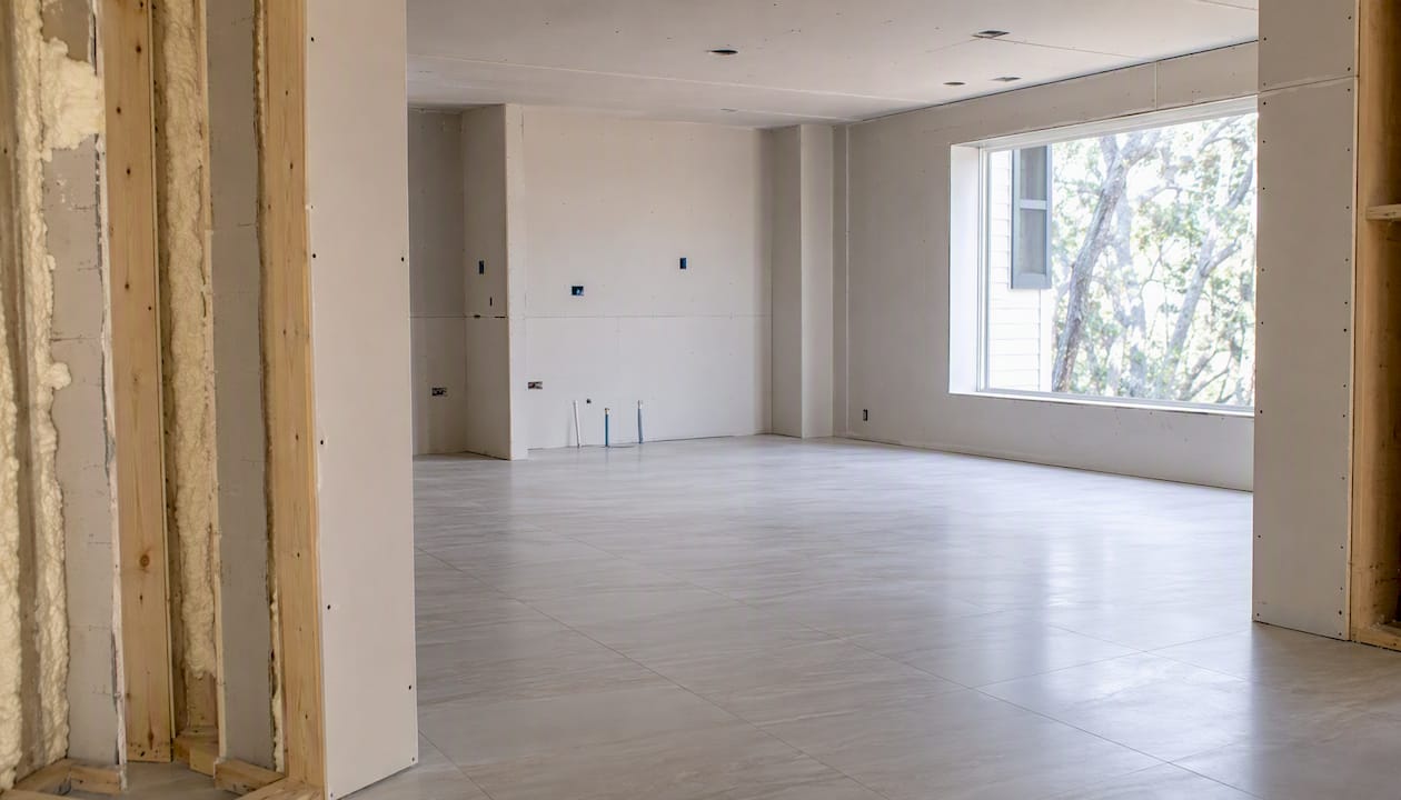 Flood-resistant materials in home interior