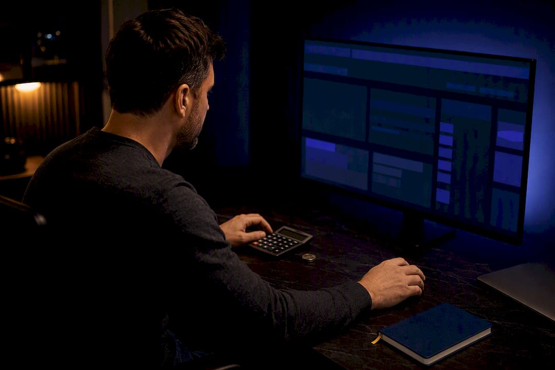 Trader reviewing evaluation pricing options