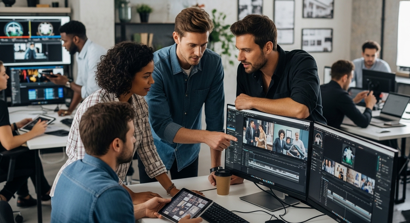 production vidéo entreprise équipe