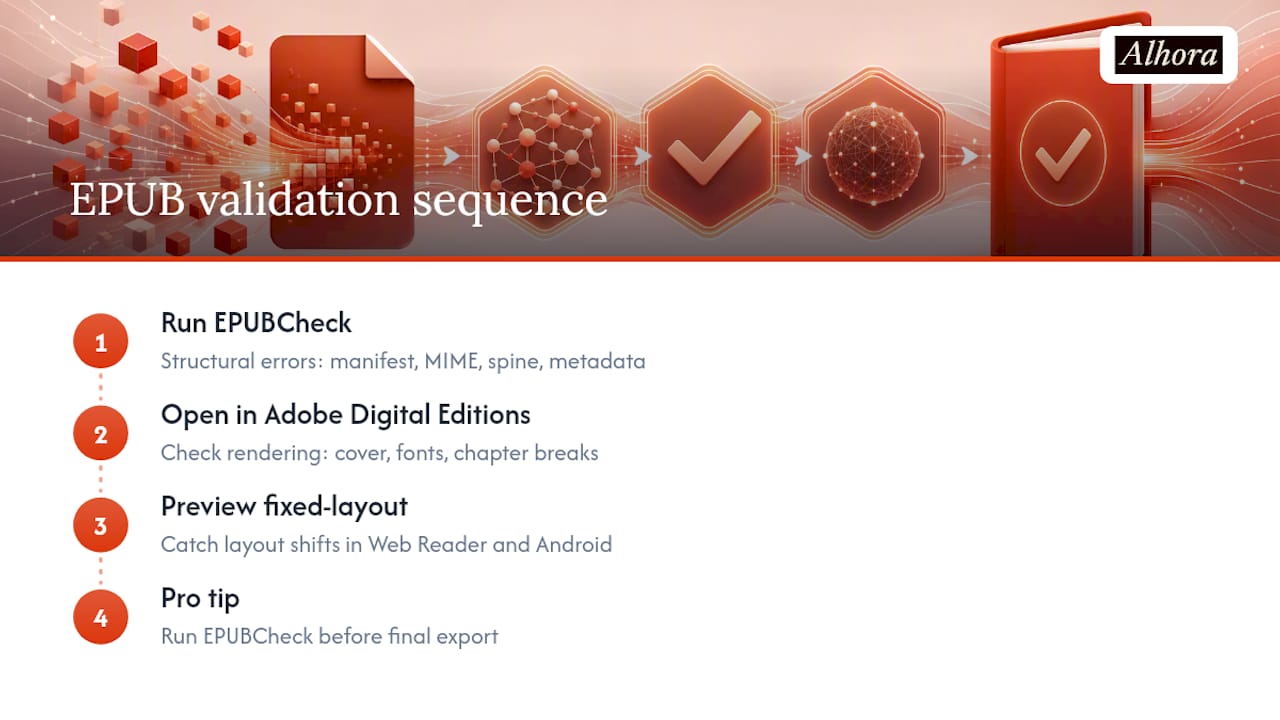 Diagram of EPUB validation error types and sequence