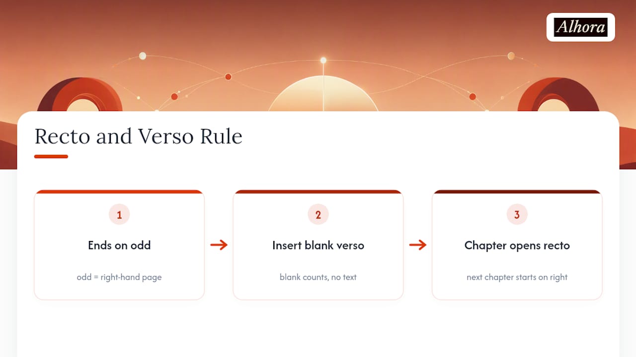 Recto verso sequence with blank page