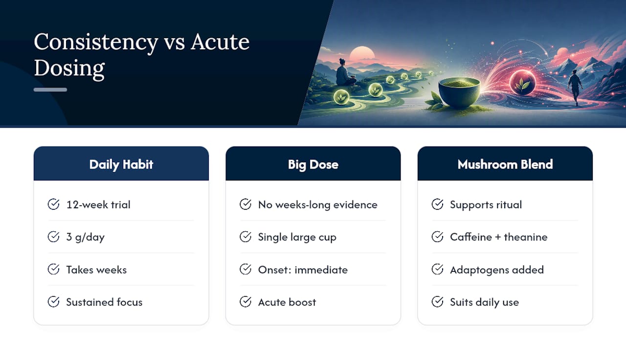 Why Consistency Beats a Big Dose Every Time — overview diagram