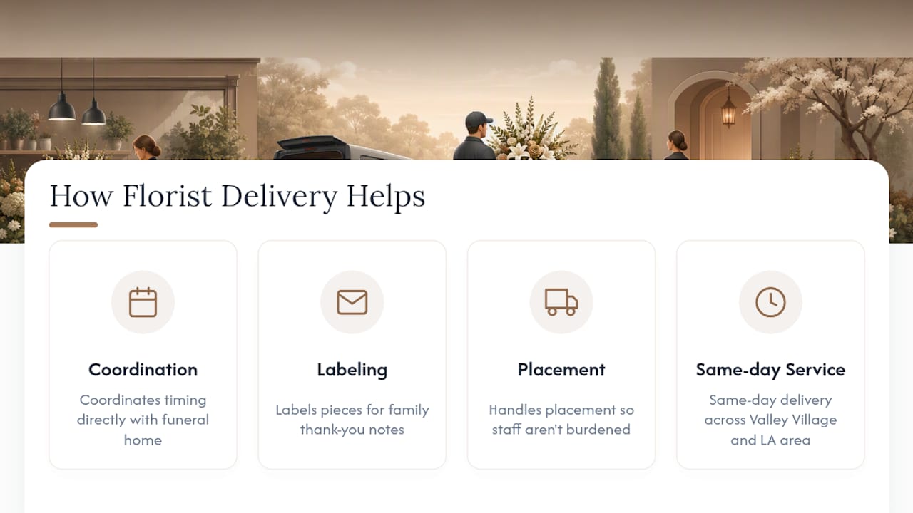 Why Florist Delivery Takes the Burden Off Families — overview diagram