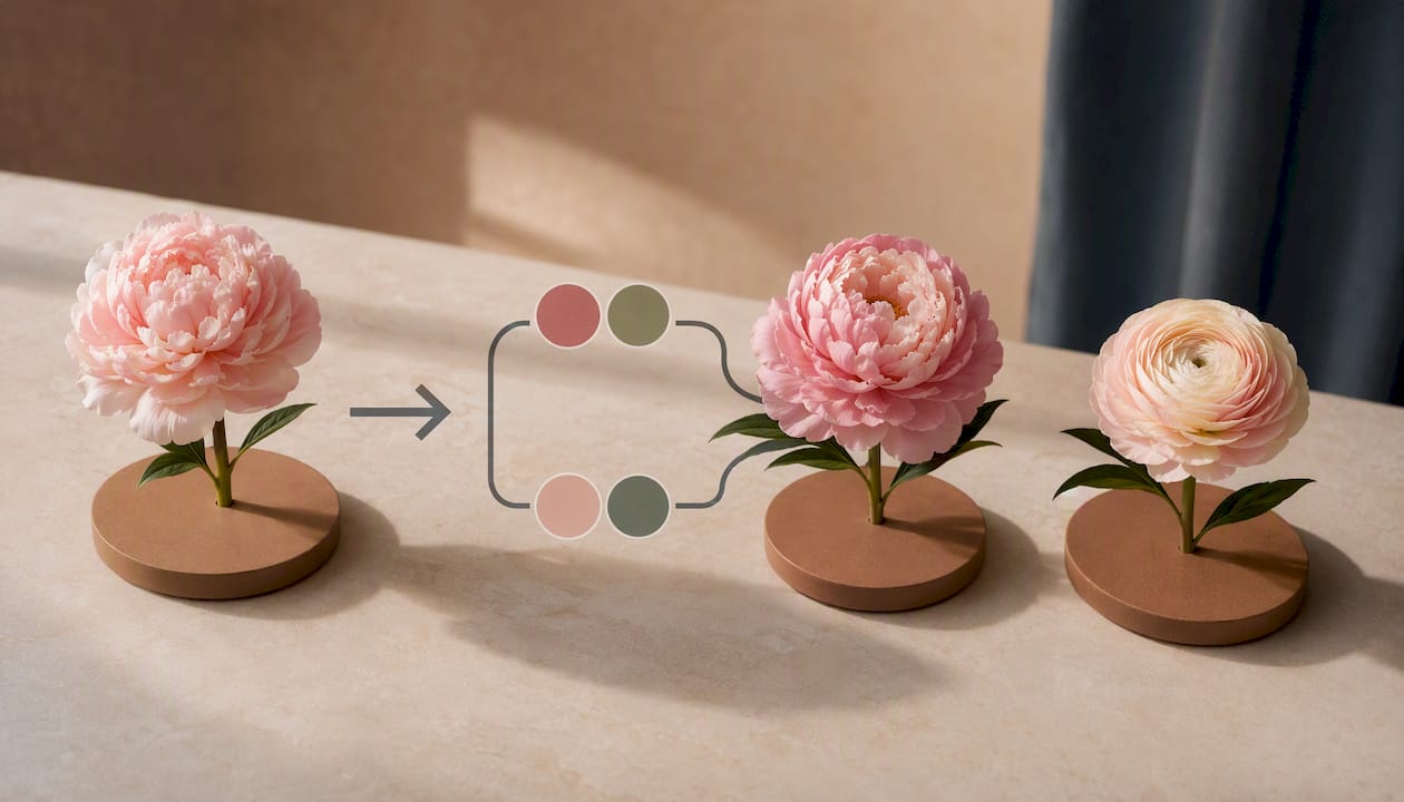 Illustration of comparable flower substitutions