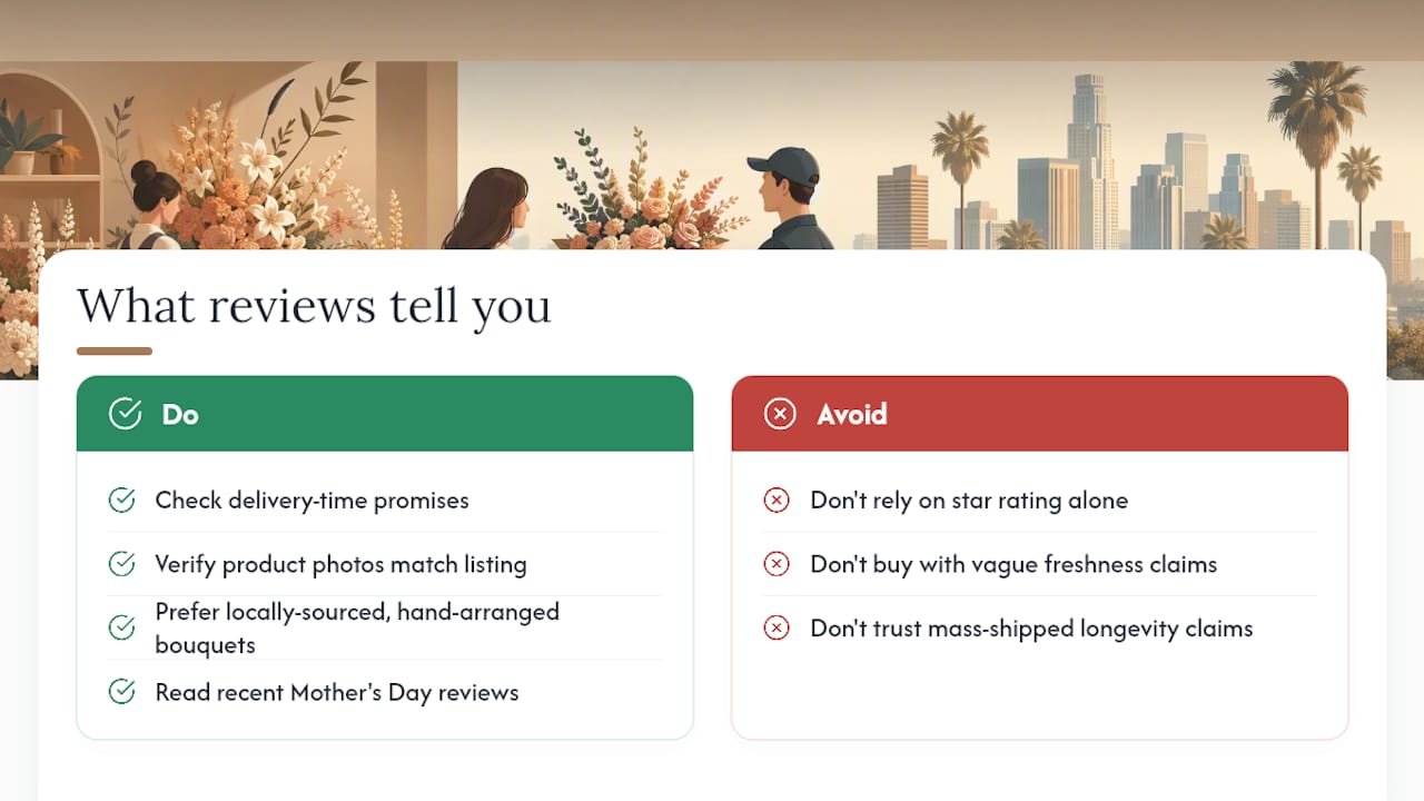 What Are LA Customers Saying About Mother's Day Flower Delivery? — overview diagram