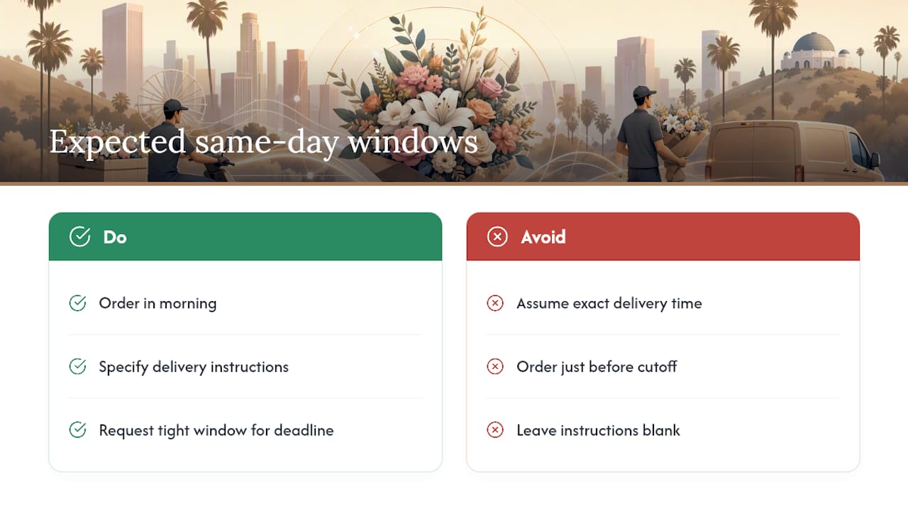 What delivery time windows should you expect? — overview diagram