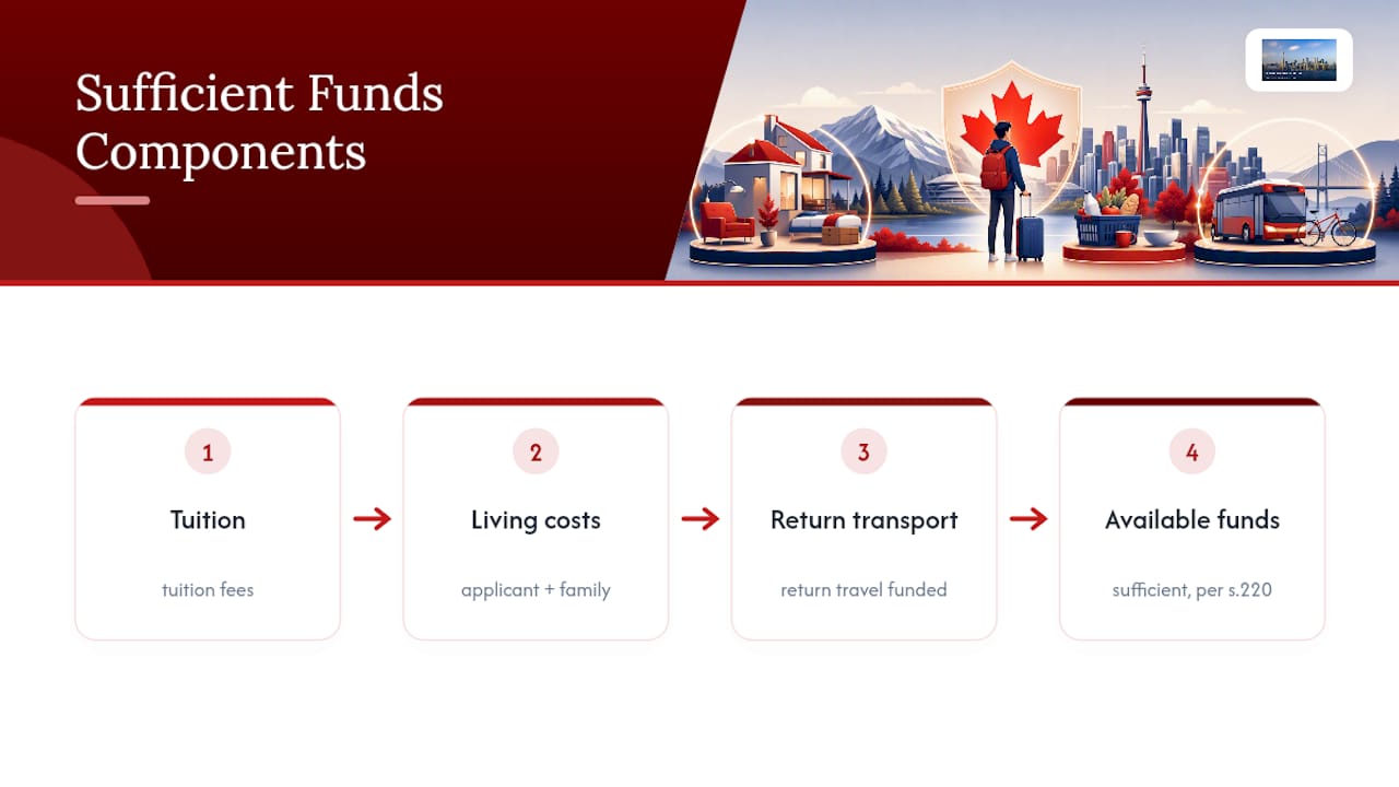 Three study permit funding requirements
